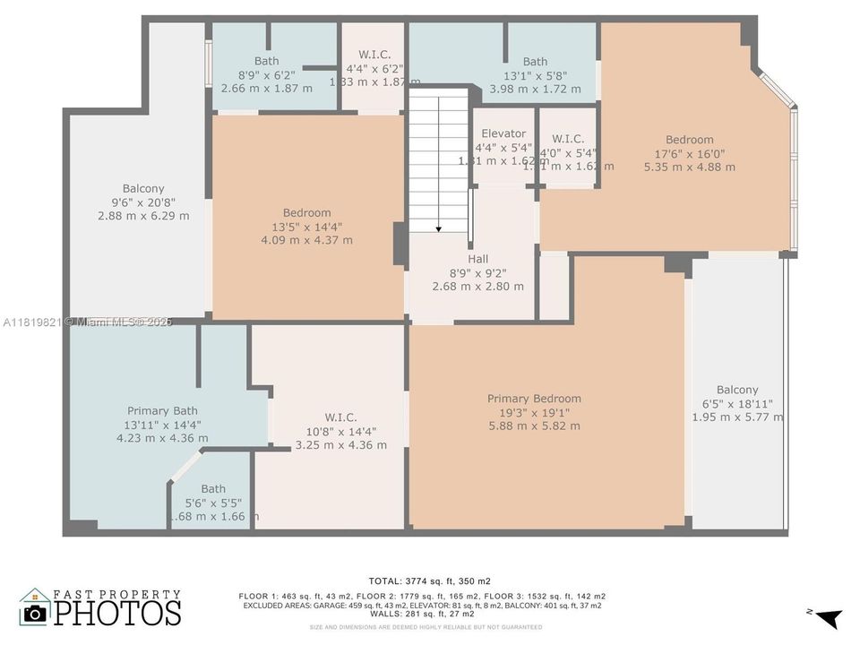 En Venta: $2,389,000 (3 camas, 4 baños, 3774 Pies cuadrados)
