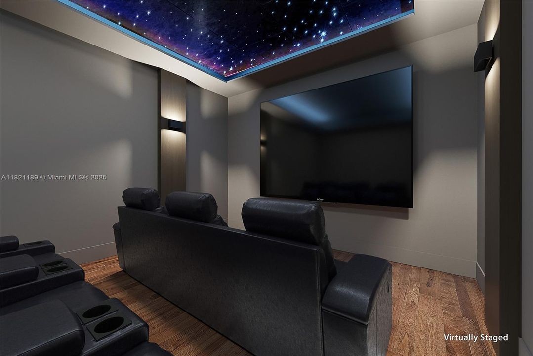 Media Room - Digitally Staged