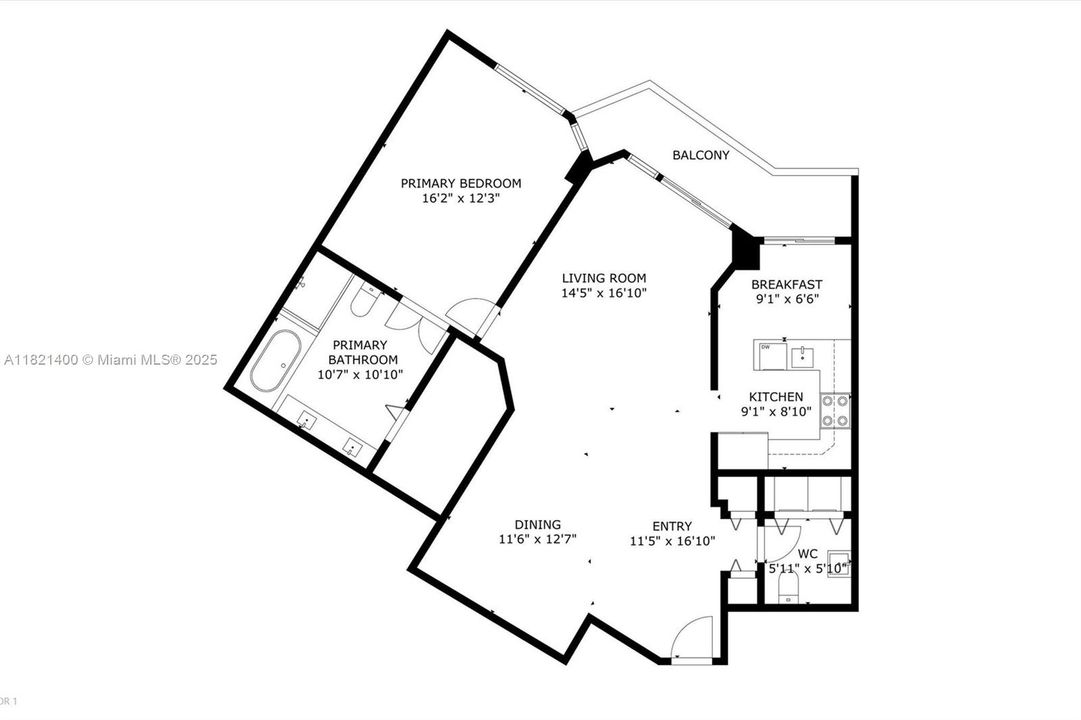 Recently Sold: $349,000 (1 beds, 1 baths, 1083 Square Feet)