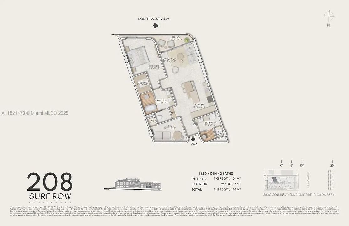 待售: $1,375,000 (1 贝兹, 2 浴室, 1089 平方英尺)