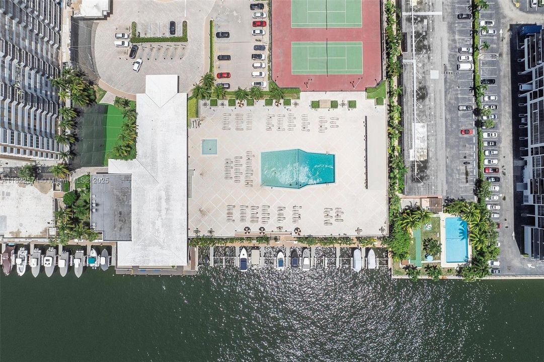 Tennnis courts & one of the pools