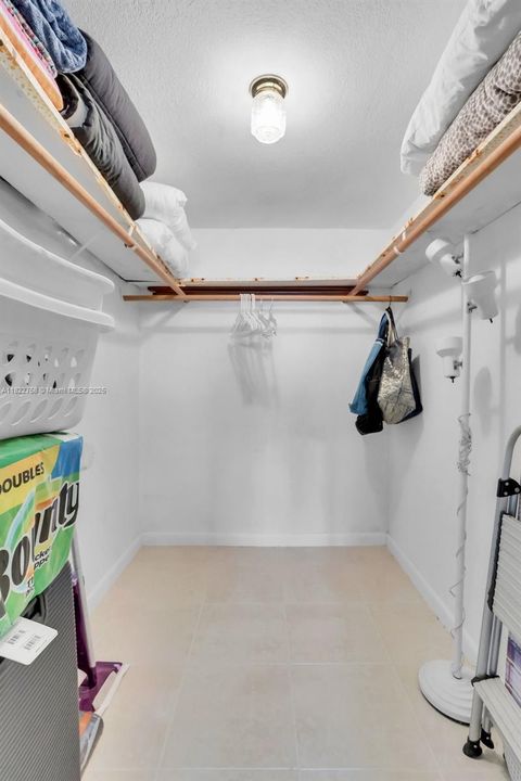 Spacious walk in closet