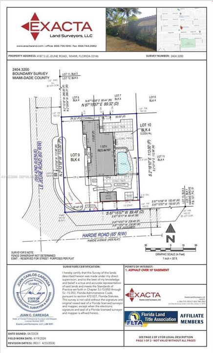 Survey of 10,000 + sq ft property