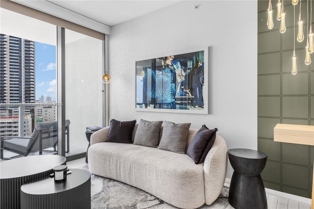 Living area with couch.