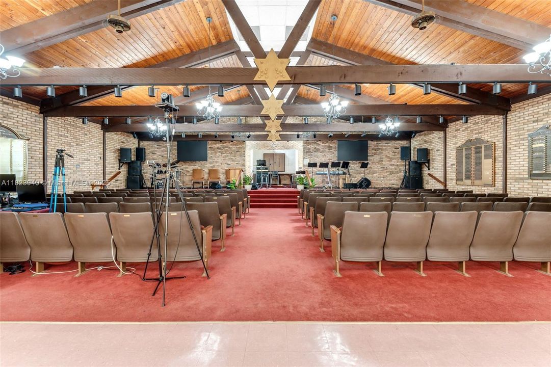 to the east again accordians open and close off this space current use chapel opens into reception area