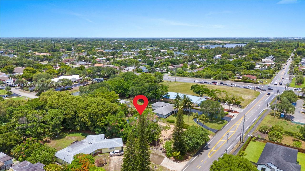 Northwest view of property
