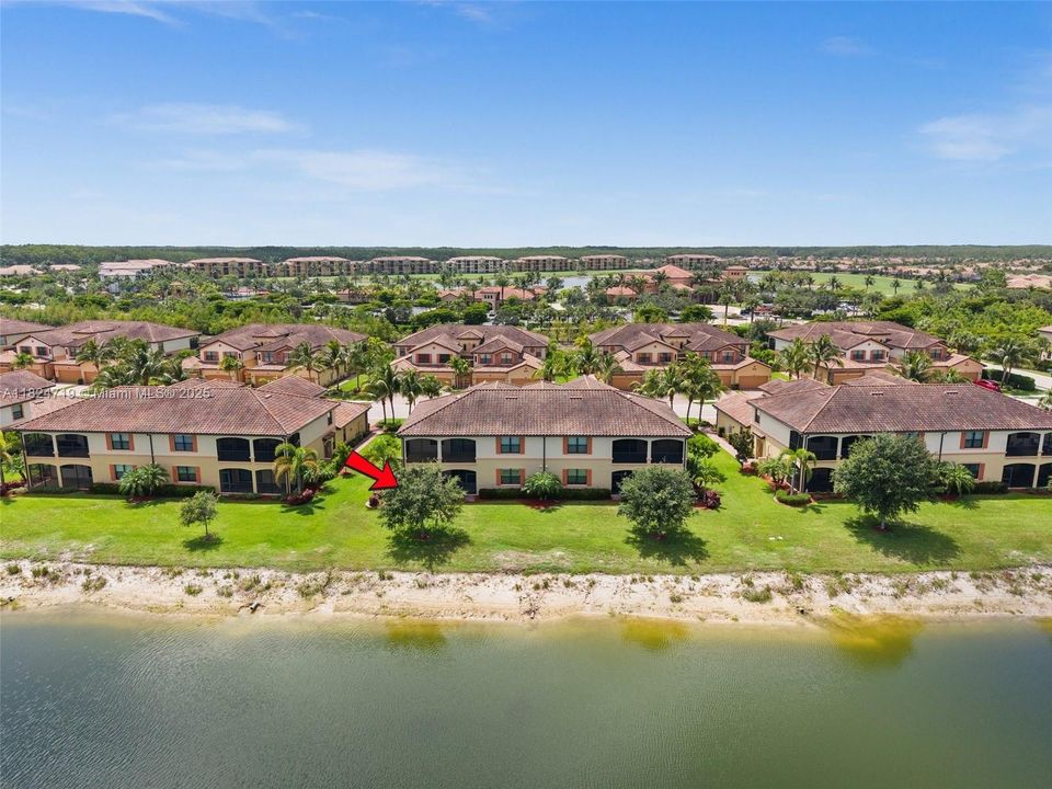 Aerial Rear View from the lake of 17270 Cherrywood Ct,