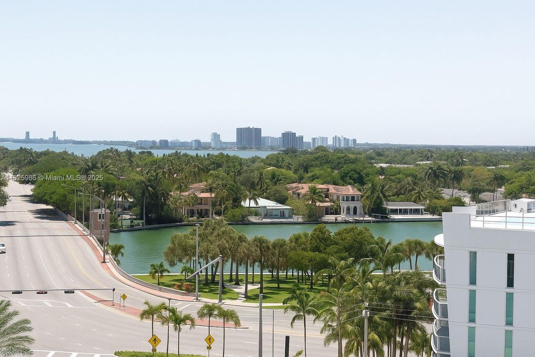 view from balcony and living room