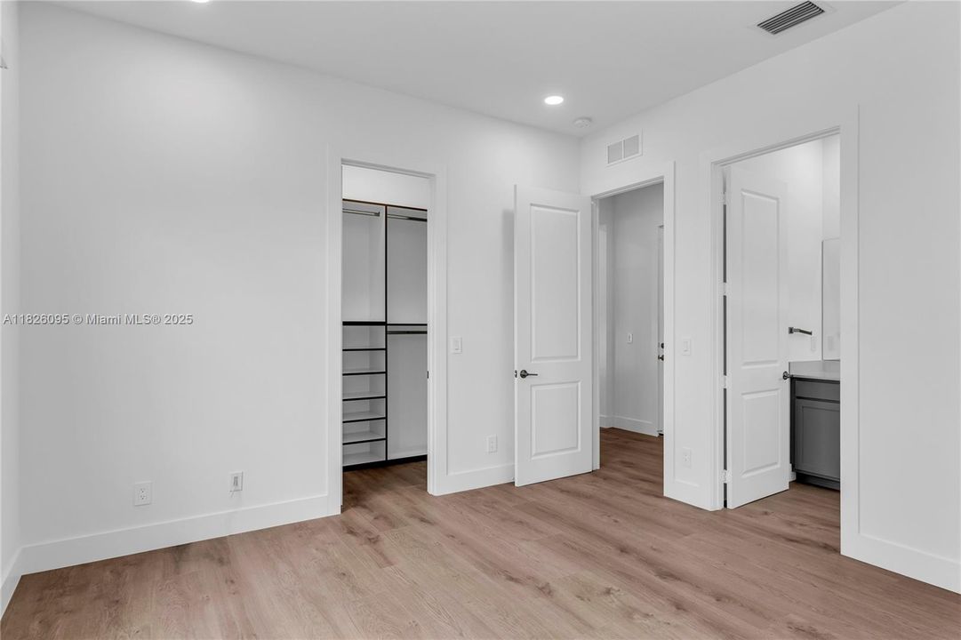 BEDROOM CLOSET AND BATH