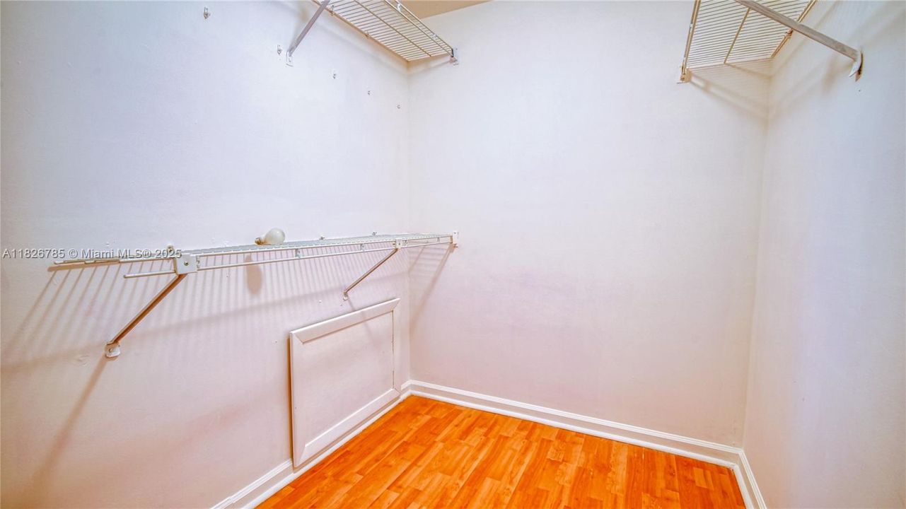 Master bedroom walk in closet.