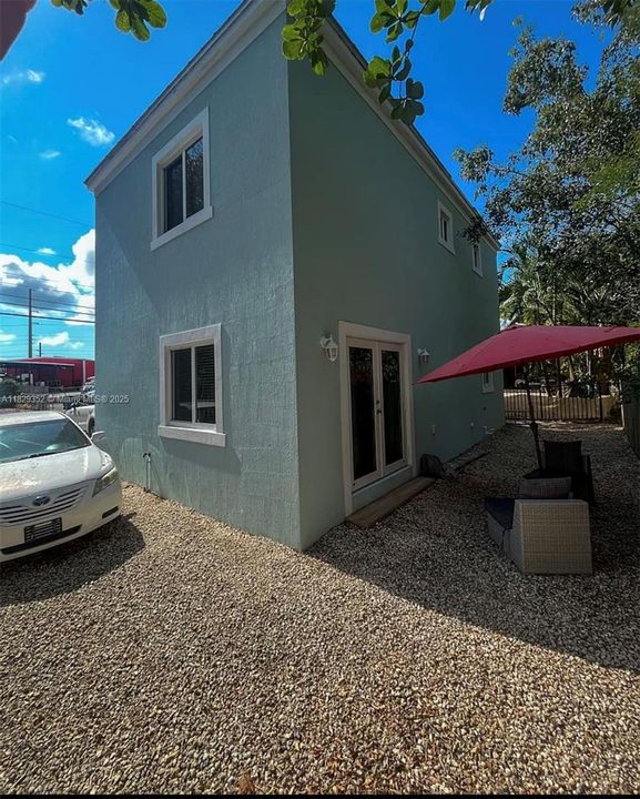 Backyard and side view