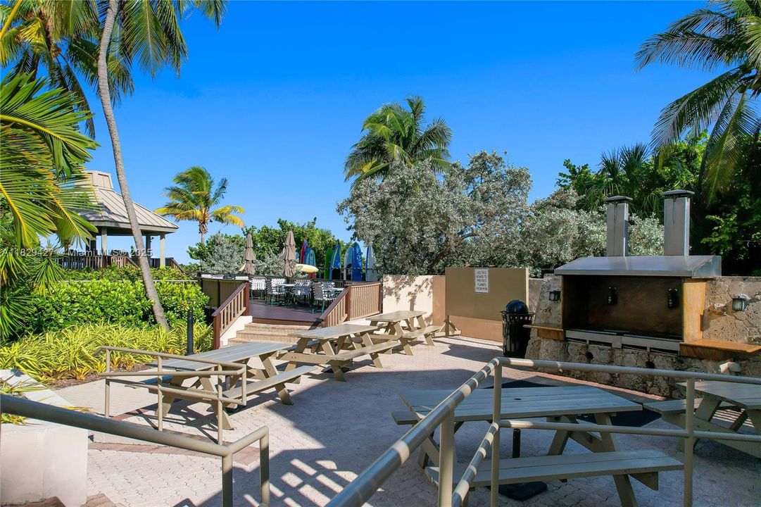 BBQ area close to the beach.