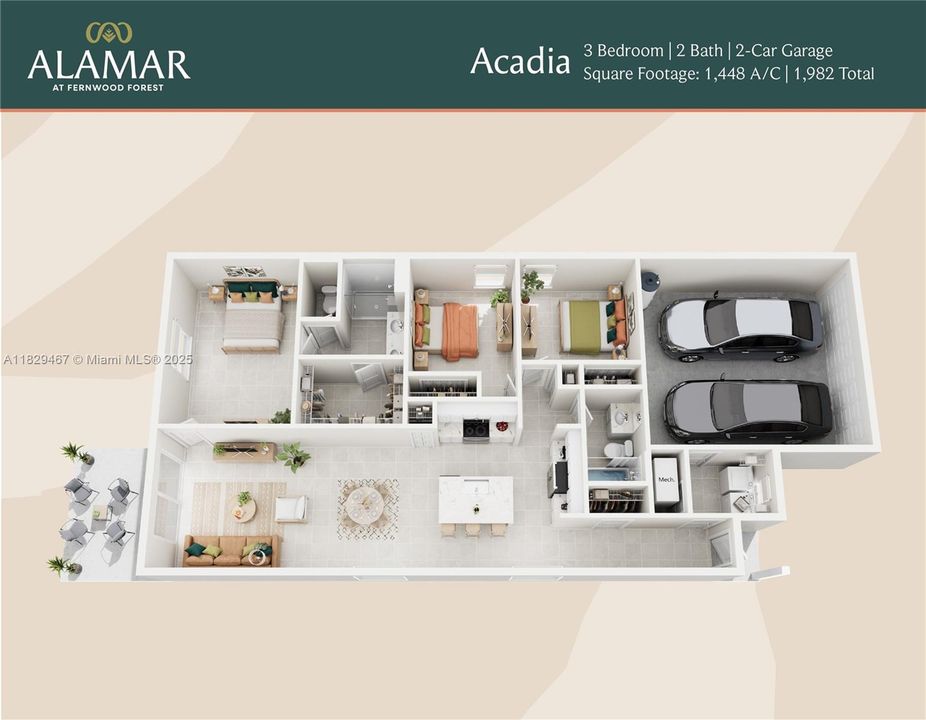 В аренду: $2,491 (3 спален, 2 ванн, 1448 Квадратных фут)