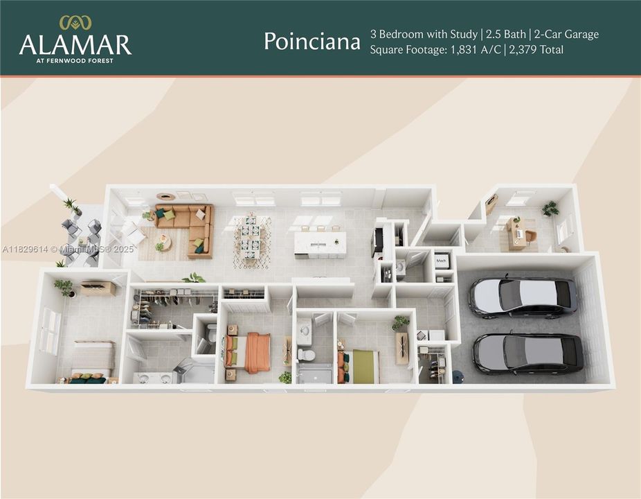 En Renta: $2,951 (3 camas, 2 baños, 1831 Pies cuadrados)