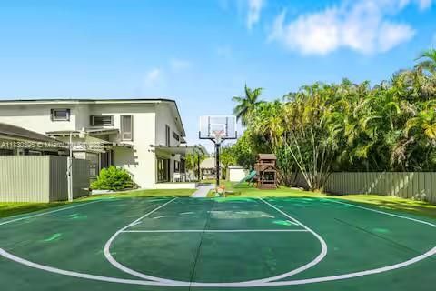 Full-size basketball court completes this family paradise!