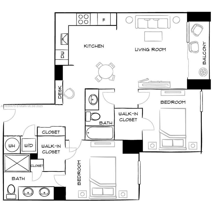 Recently Rented: $2,441 (2 beds, 2 baths, 1184 Square Feet)