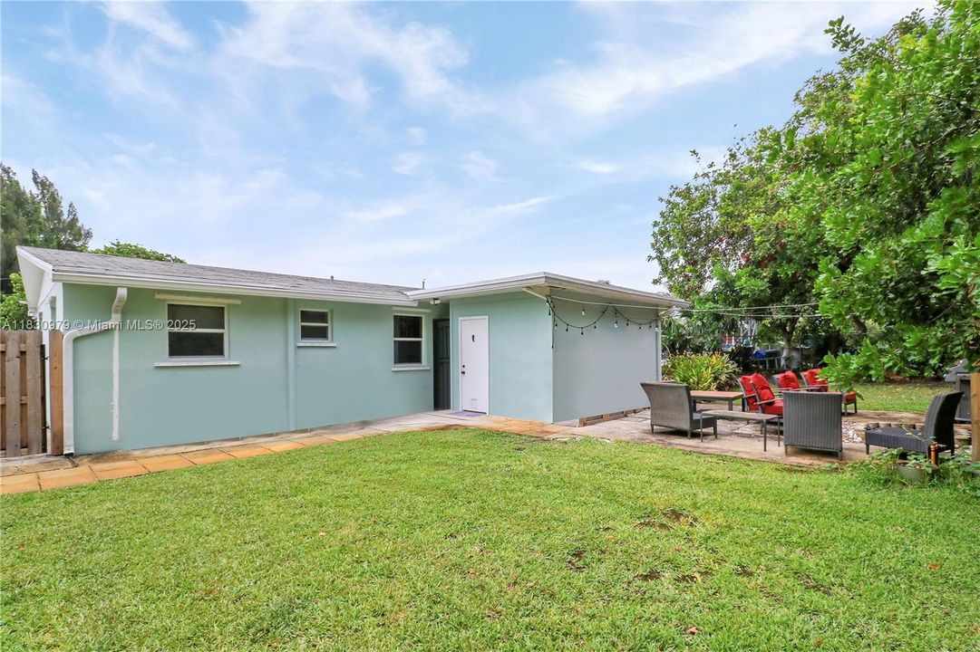 West side back of structure