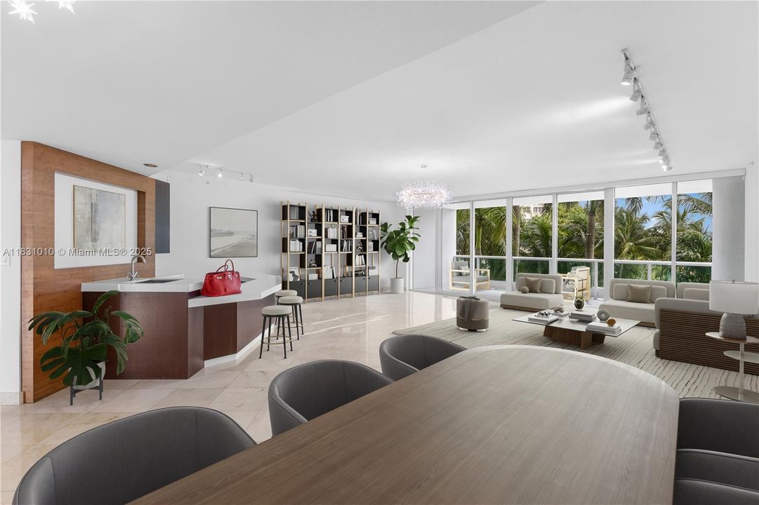 Virtually photo shopped with furniture