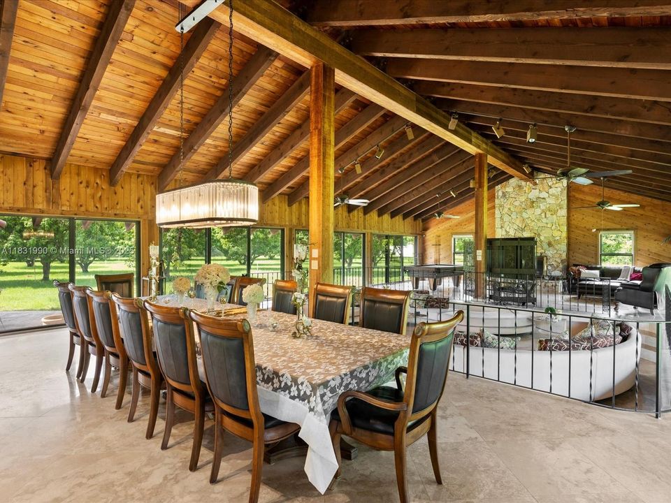 Views of the Dining Room, Living Room & Family Room.