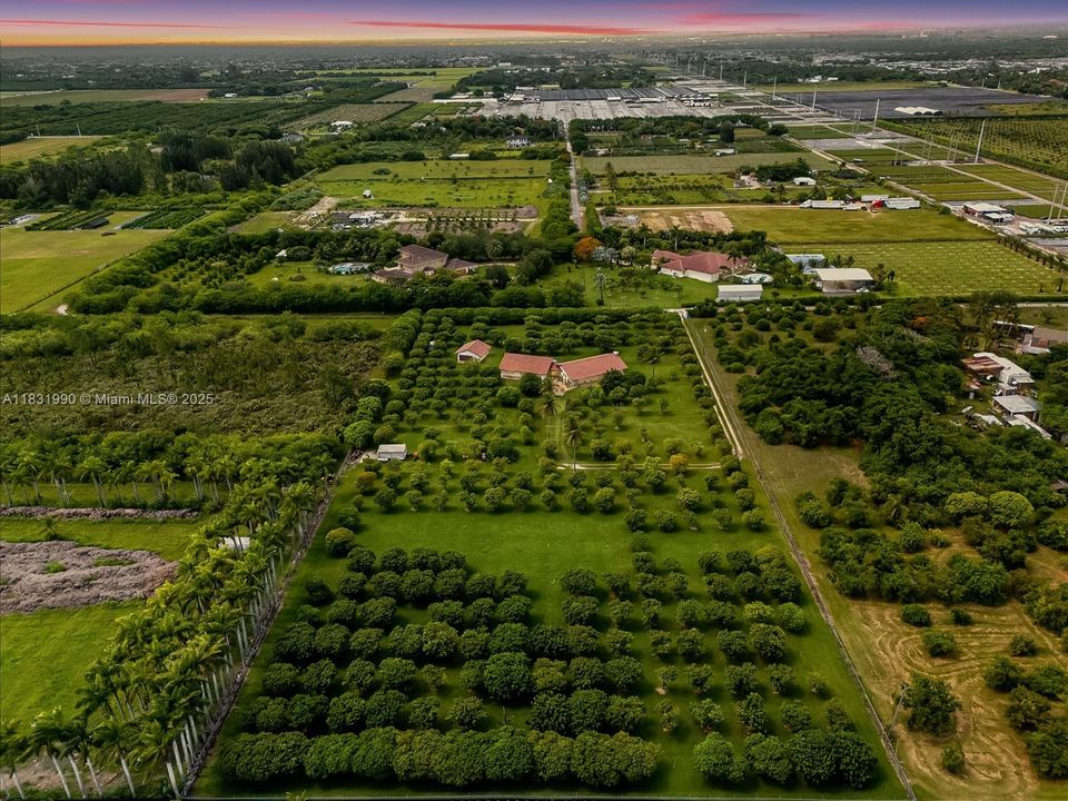 Aerial View looking North.