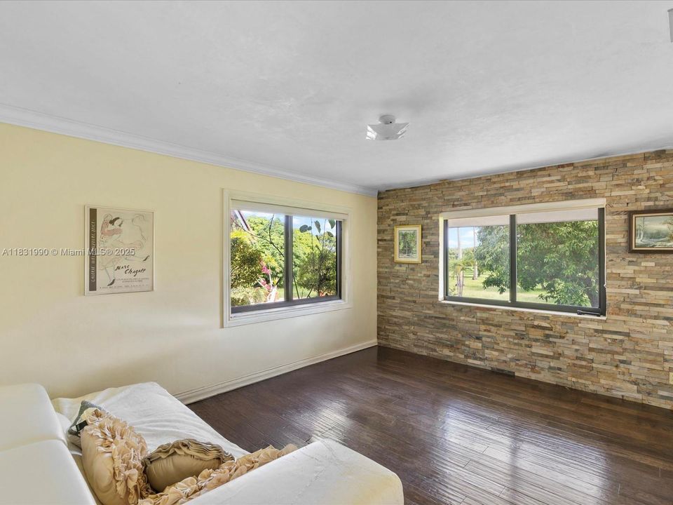 Bedroom facing South.