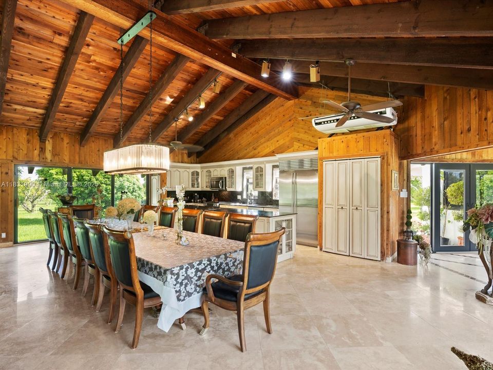 Views of the Dining room and Kitchen.