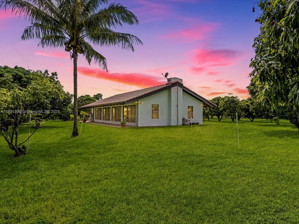 Looking West at the Property.