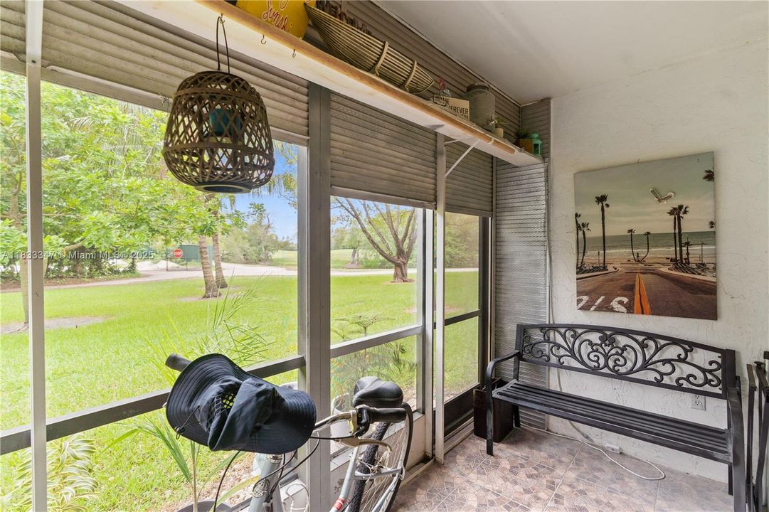 Screened and Tiled Balcony