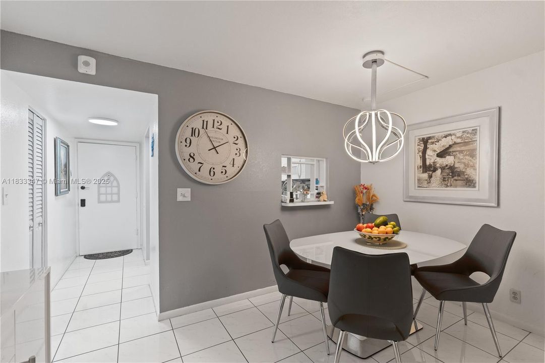 Front Door View and lovely Dining Area