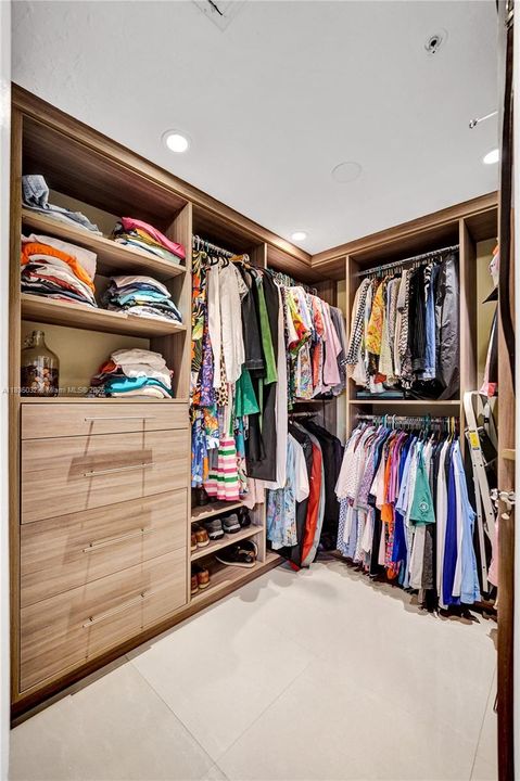 Huge closet space with built-ins