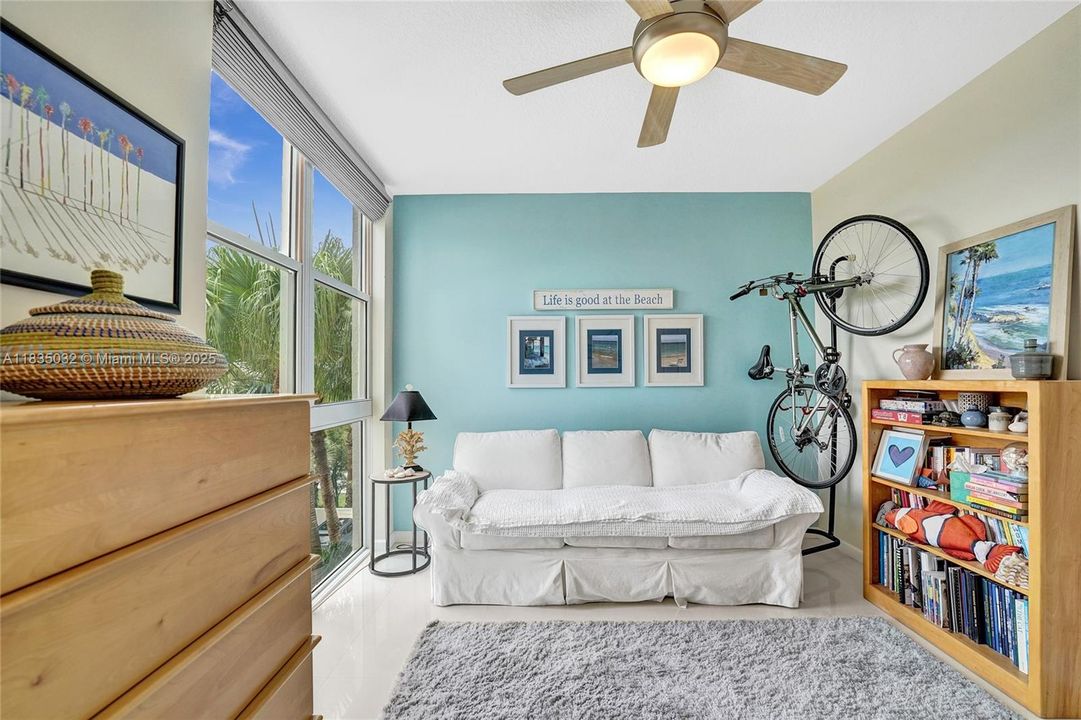 Bedroom can be used as a den or extra office as well