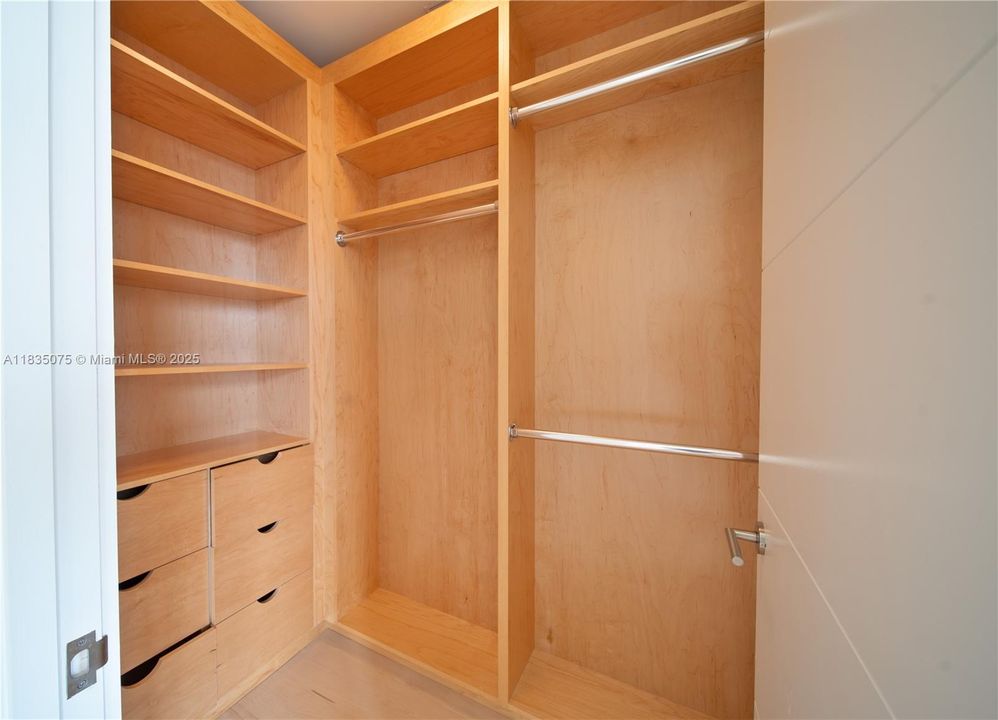 All bedroom closets are custom built