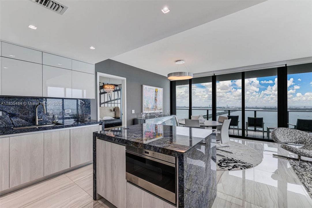 Kitchen, dining area