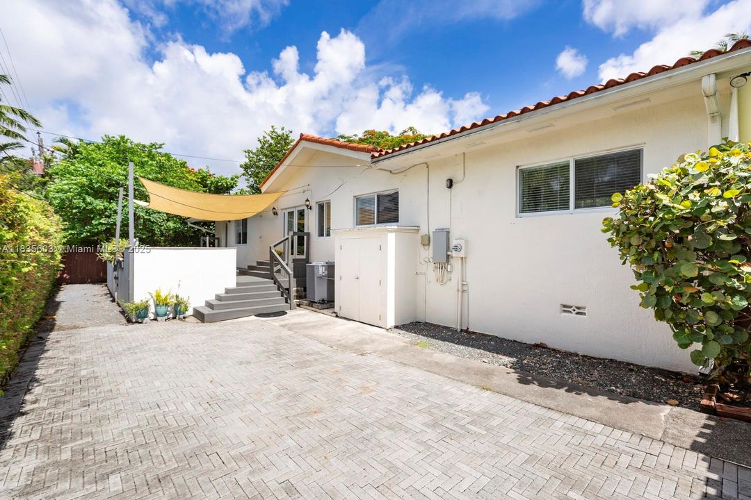 back patio/ entry to basement.