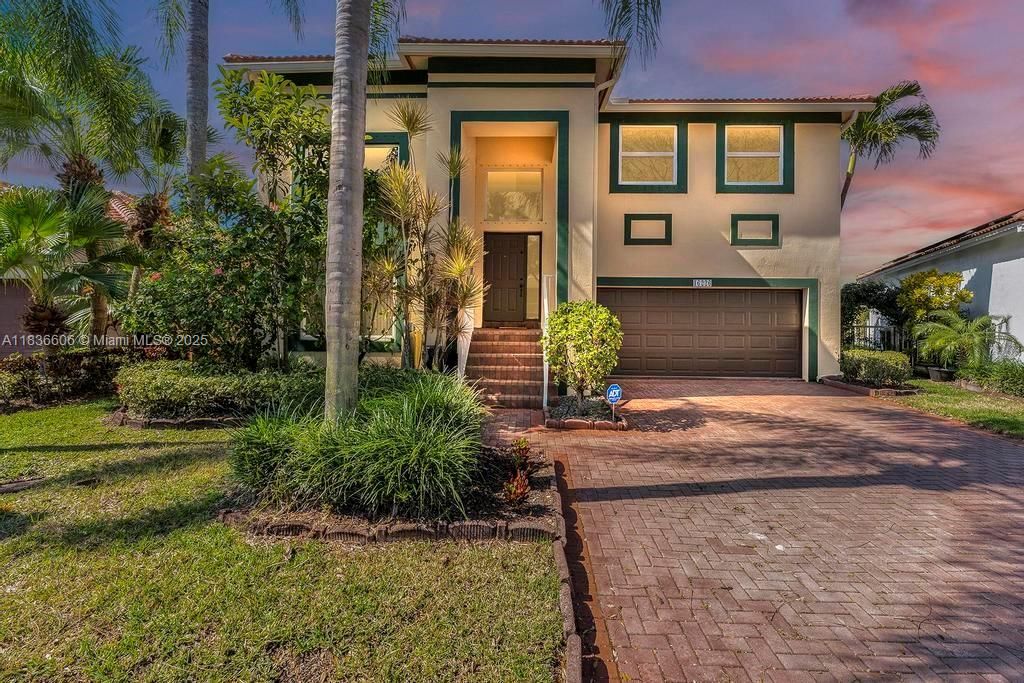 ***Special time Buyer Incentive! ** This property now qualifies with Seller Preferred LENDER FREE Appraisal and $3,200.00 exclusive towards your down payment and closing & BuyDown 3/2/1 your rate! stunning 4-bedroom, 2.5-bathroom lakefront home offers breathtaking sunset views and a lifestyle.Guard-manned neighborhood, this two-story home is zoned for top-rated schools! backyard overlooking the tranquil lake—relaxing, with plenty of room to add a pool in the future.Upgrades & New Tile Roof & Gutters,New Woo