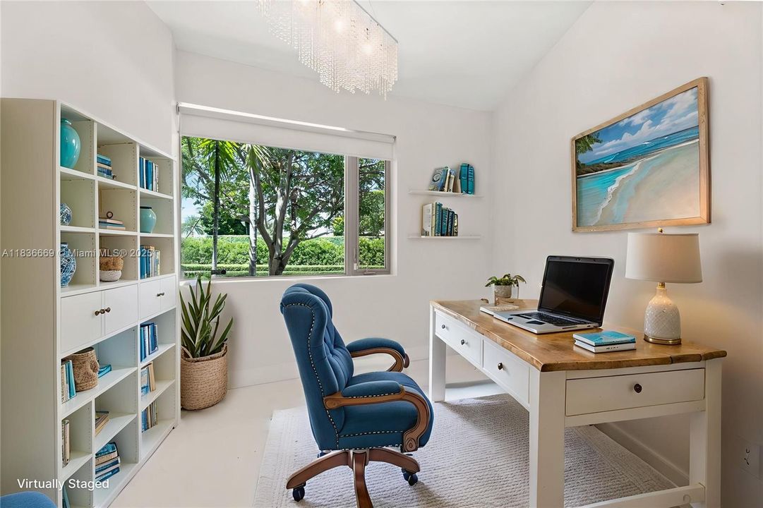Downstairs 4th Bedroom Virtually Staged as Office