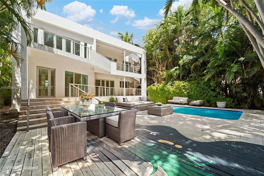 Virtually Staged Pool Deck