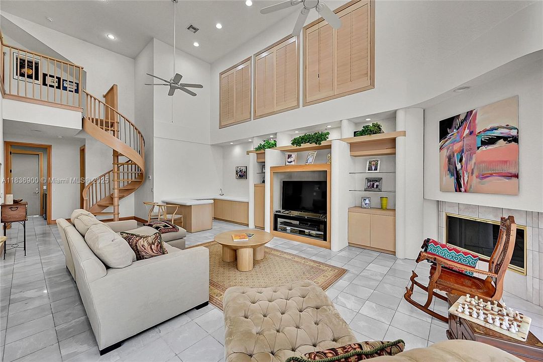 Features a Fireplace & Built-Ins!