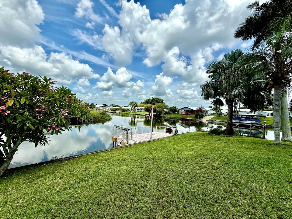 Dock view from rear yard