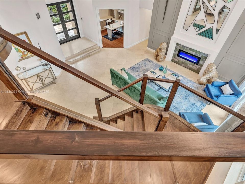 Maple and glass staircase