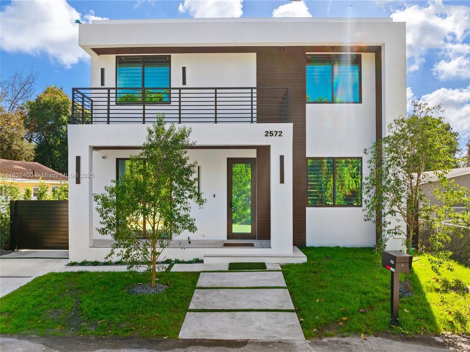 House model frontage, property finished also for sale.