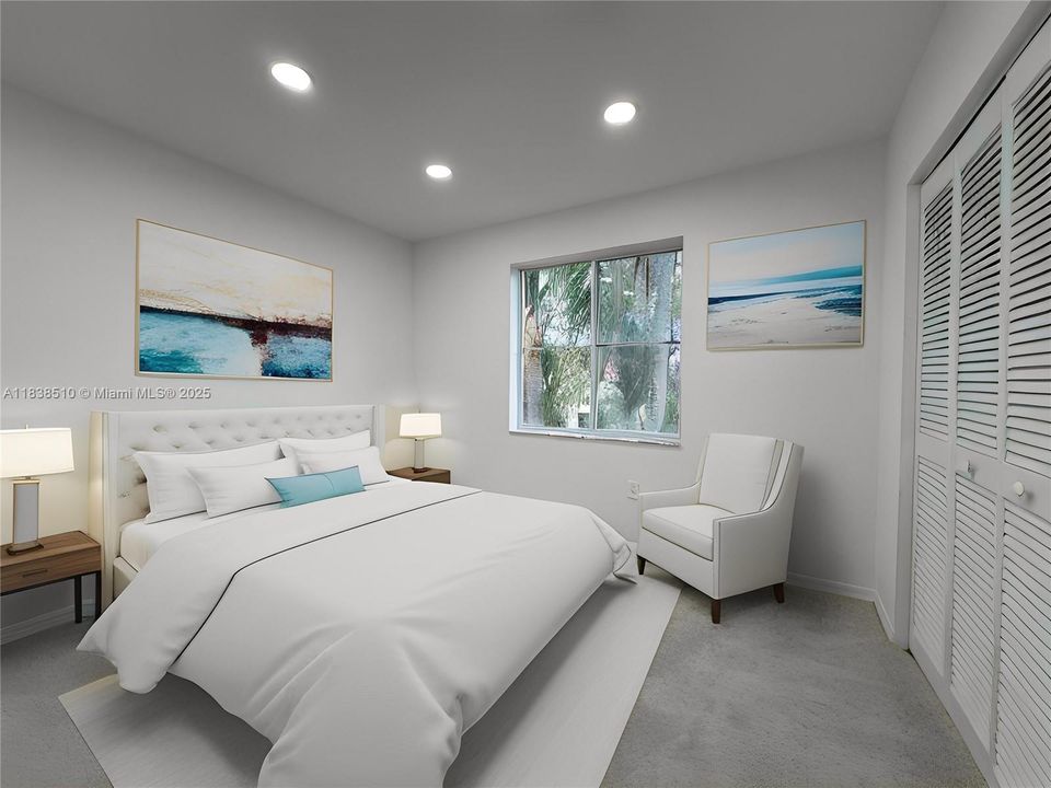 Bedroom 3 with virtual staging