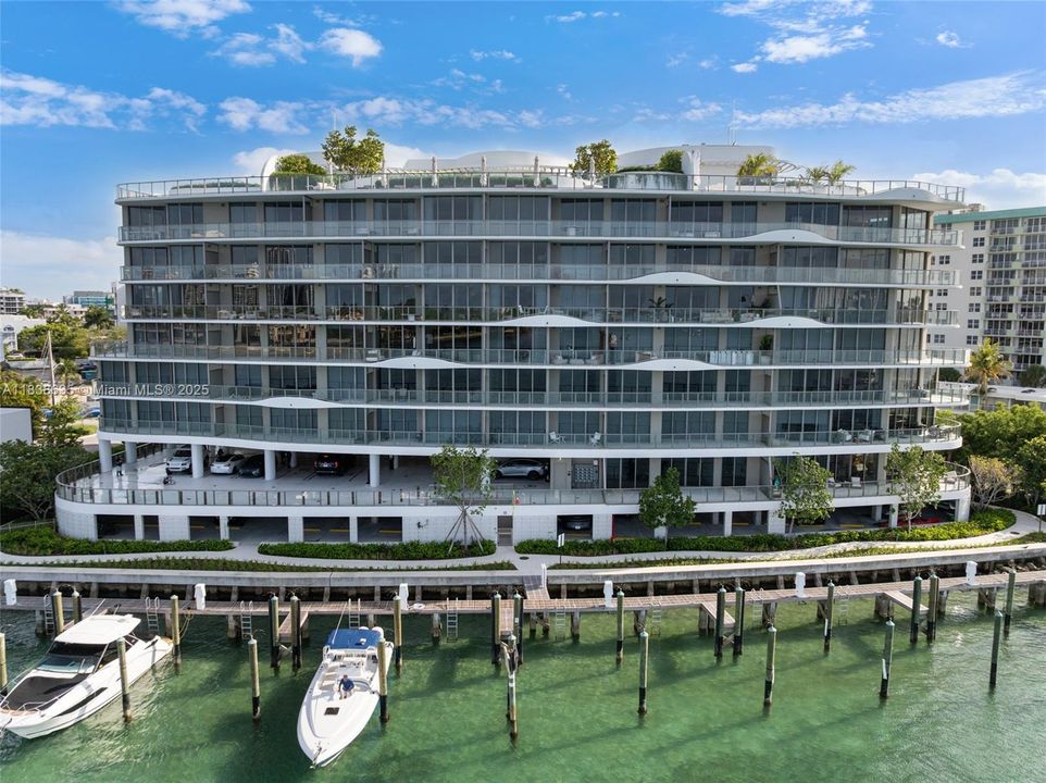 Back of Structure, private marina & boat slip