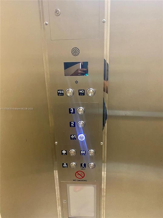 inside elevator