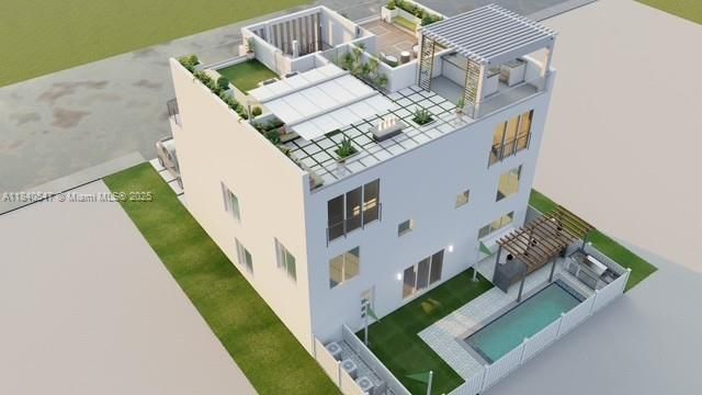 1 ground floor 4/3 townhome-flat and 2 - 2-story townhomes each 3/3's.