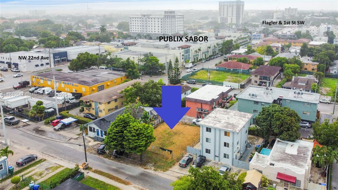On block to SW 2nd Street Publix Sabor & Rico Bakery