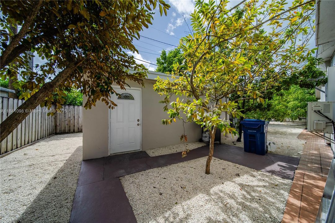 fully permitted 240 sq ft detached exercise room. Features its own private entrance detached from main structure.