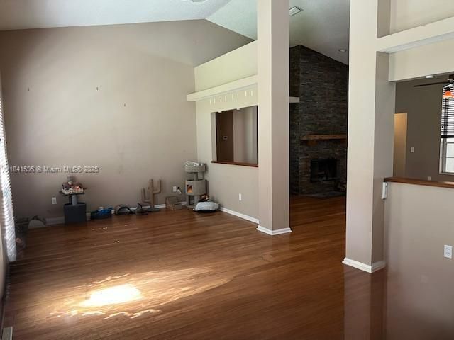 Walking in from front door, living room to left DR to right