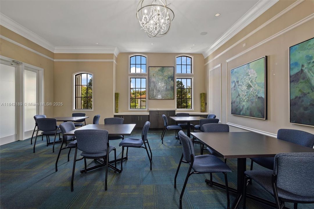 Nicely Appointed Activity Room with Chairs and Tables