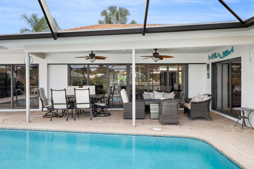 Covered area by pool